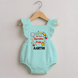 My First Ayudha Puja Tools Romper Frock - MINT GREEN - 0 - 3 Months Old (Chest 19")