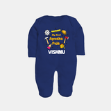 My First Ayudha Puja Tools Full Body Suit - NAVY BLUE - New Born (Chest 7.5")
