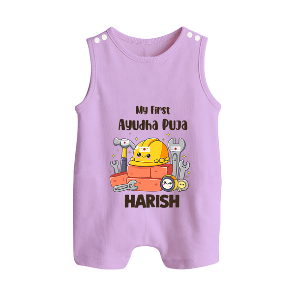 Baby's First Ayudha Puja Romper Suit | Custom Festival Outfit for Little Ones - LILAC - 0 - 5 Months Old (Chest 18")