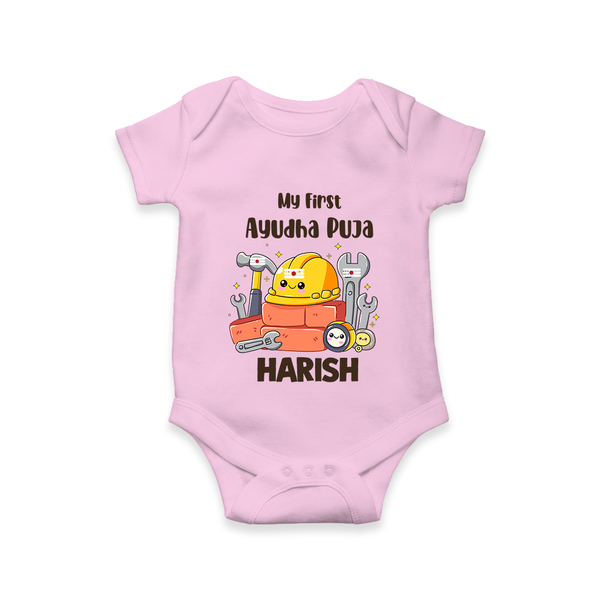 My First Ayudha Puja Workshop Romper - BABY PINK - New Born (Chest 14")
