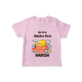 Baby's First Ayudha Puja T-Shirt | Custom Festival Outfit for Little Ones - BABY PINK - 0-5 Months Old (Chest 17")