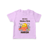 Baby's First Ayudha Puja T-Shirt | Custom Festival Outfit for Little Ones - LILAC - 0-5 Months Old (Chest 17")