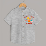 Tiny Festival Star Ayudha Puja Shirt | Personalized Baby Outfit - GREY - 0 - 6 Months Old (Chest 23")