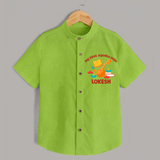 Tiny Festival Star Ayudha Puja Shirt | Personalized Baby Outfit - LIME GREEN - 0 - 6 Months Old (Chest 23")
