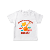 Tiny Festival Star Ayudha Puja T-Shirt | Personalized Baby Outfit - WHITE - 0-5 Months Old (Chest 17")