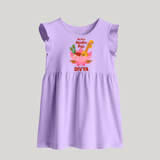 My First Ayudha Puja Divine Blessings Baby Frock - LILAC - 0 - 3 Months Old (Chest 17")