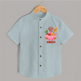 Little Devotee Ayudha Puja Shirt | Personalized Baby Outfit for Celebration - ARCTIC BLUE - 0 - 6 Months Old (Chest 23")