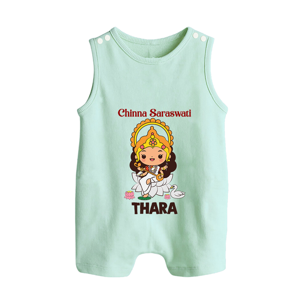  Little Saraswati Goddess Blessings Button Romper - MINT GREEN - New Born (Chest 18")