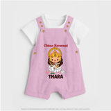  Little Saraswati Goddess Blessings Dungaree - BABY PINK - 0 - 5 Months Old (Chest 18")
