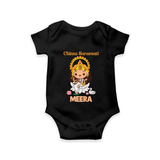  Little Saraswati Goddess Blessings Romper - BLACK - New Born (Chest 14")