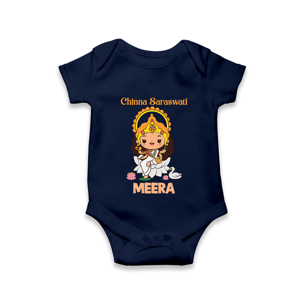  Little Saraswati Goddess Blessings Romper - NAVY BLUE - New Born (Chest 14")