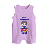 Little Vahana Rider Romper Suit | Custom Baby Romper Suit for Festival Fun - LILAC - 0 - 5 Months Old (Chest 18")