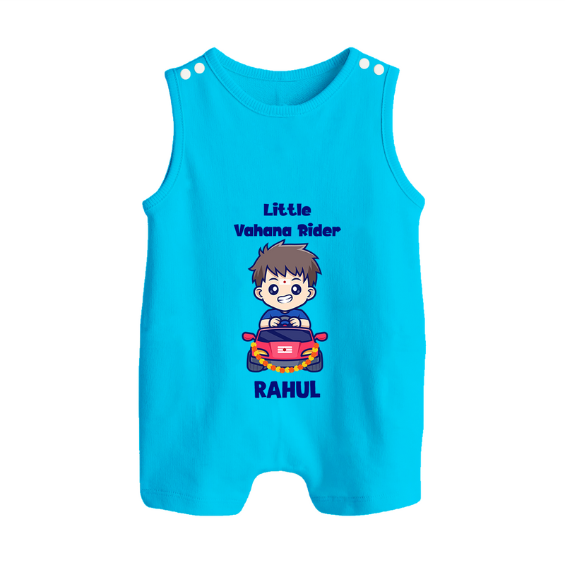 Little Vahana Rider Romper Suit | Custom Baby Romper Suit for Festival Fun - SKY BLUE - 0 - 5 Months Old (Chest 18")