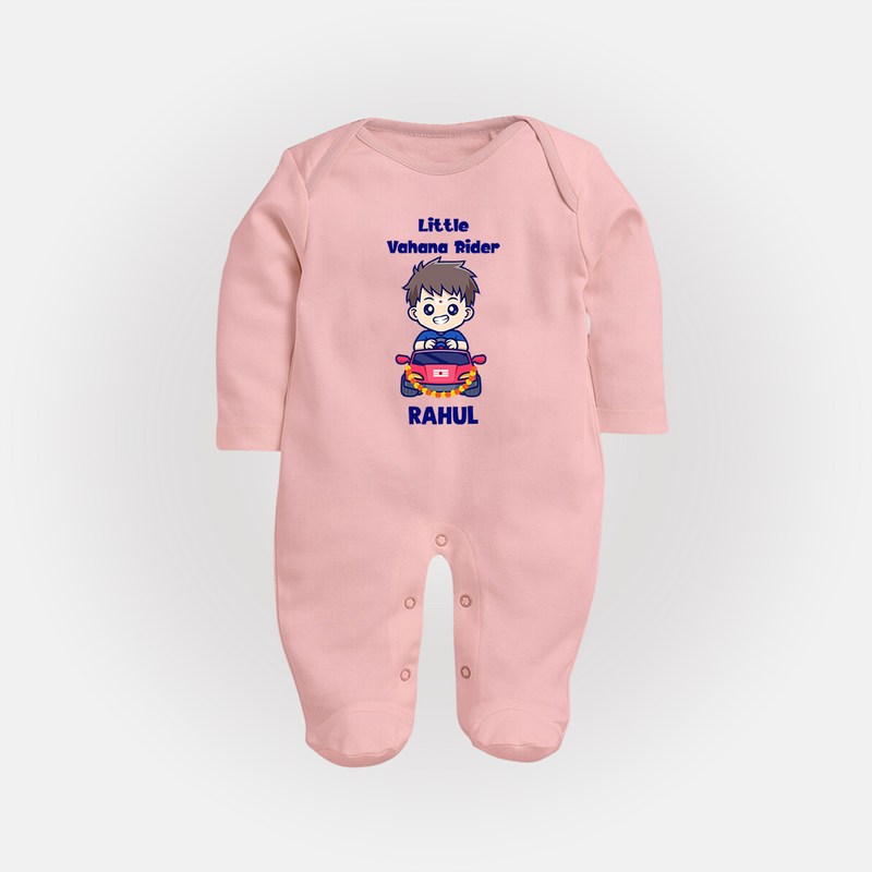 Little Vahana Rider Sleep Suit | Custom Baby Sleep Suit for Festival Fun - BABY PINK - New Born (Chest 7.5")