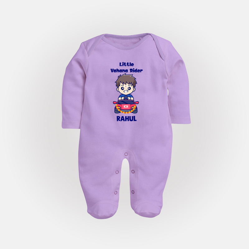 Little Vahana Rider Sleep Suit | Custom Baby Sleep Suit for Festival Fun - LILAC - New Born (Chest 7.5")