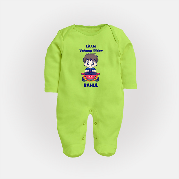  Little Vahana Rider Adventure Full Body Suit - LIME GREEN - New Born (Chest 7.5")