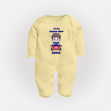 Little Vahana Rider Sleep Suit | Custom Baby Sleep Suit for Festival Fun - PASTEL YELLOW - New Born (Chest 7.5")