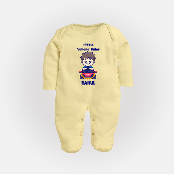  Little Vahana Rider Adventure Full Body Suit - PASTEL YELLOW - New Born (Chest 7.5")