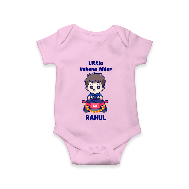 Little Vahana Rider Romper | Custom Baby Romper for Festival Fun - BABY PINK - New Born (Chest 14")