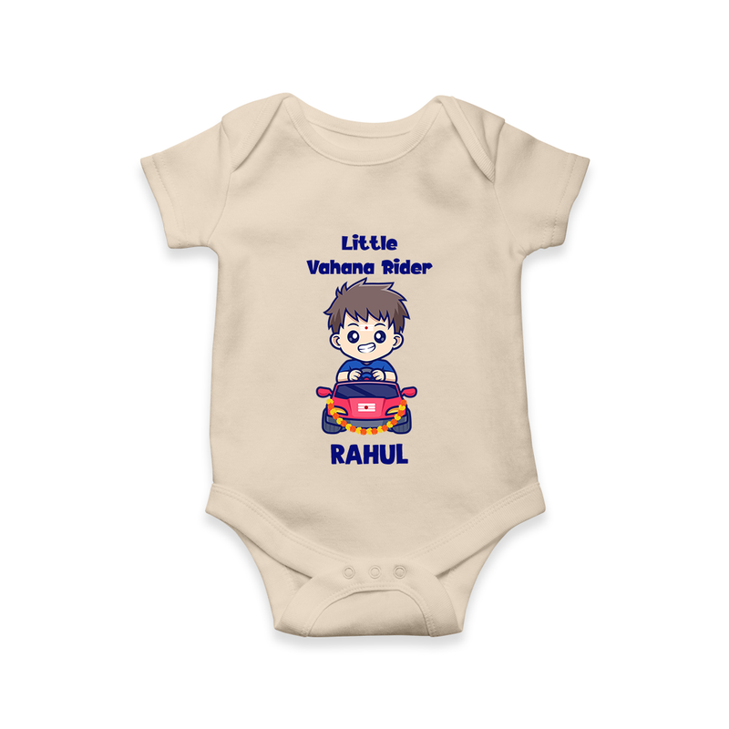 Little Vahana Rider Romper | Custom Baby Romper for Festival Fun - IVORY - New Born (Chest 14")