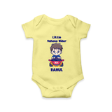 Little Vahana Rider Romper | Custom Baby Romper for Festival Fun - PASTEL YELLOW - New Born (Chest 14")