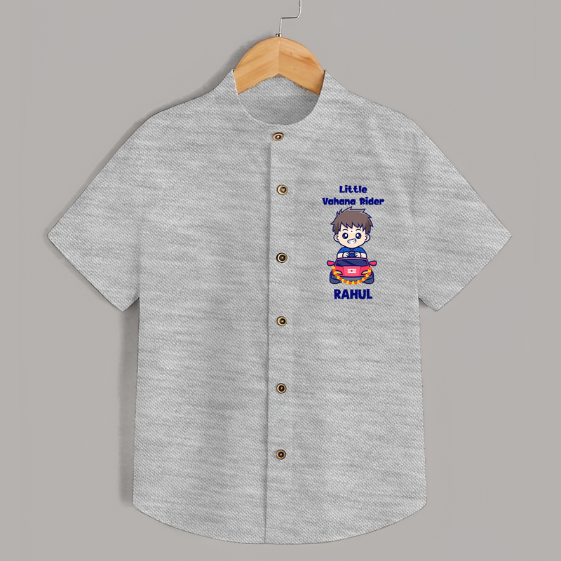 Little Vahana Rider Shirt | Custom Baby Shirt for Festival Fun - GREY - 0 - 6 Months Old (Chest 23")