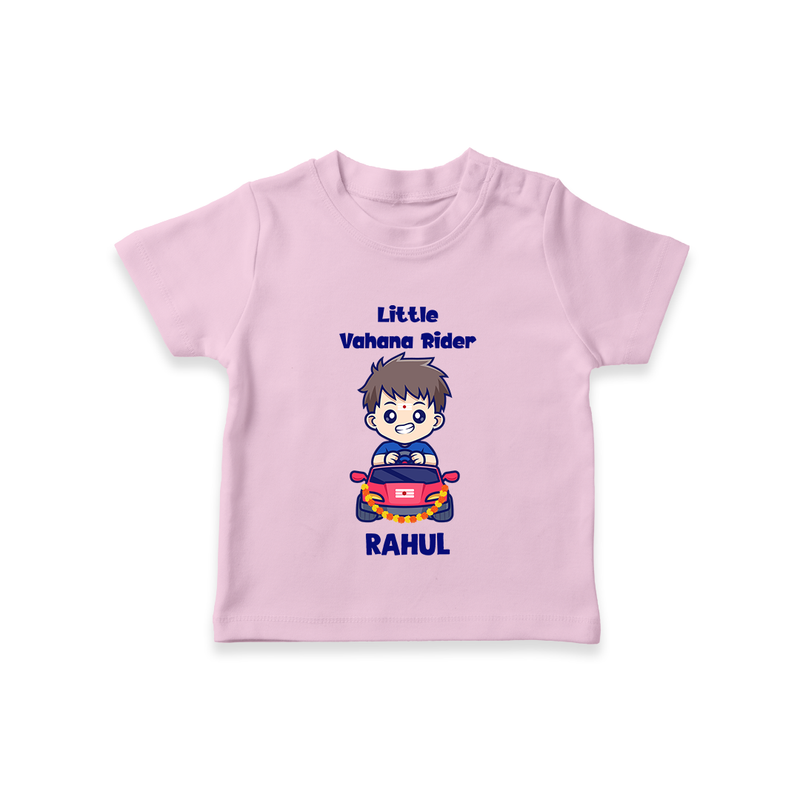 Little Vahana Rider Tshirt | Custom Baby Tshirt for Festival Fun - BABY PINK - 0-5 Months Old (Chest 17")
