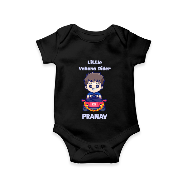  Little Vahana Rider Adventure Romper - BLACK - New Born (Chest 14")