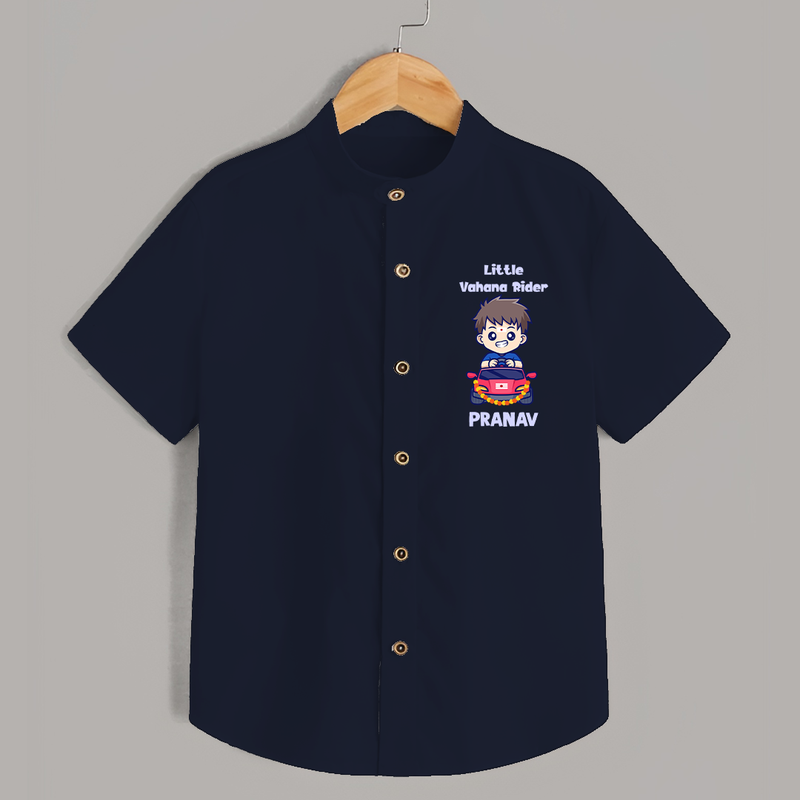 Little Vahana Rider Shirt | Custom Baby Shirt for Festival Fun - NAVY BLUE - 0 - 6 Months Old (Chest 23")