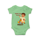  Ayudha Puja Rockstar Celebration Romper - GREEN - New Born (Chest 14")