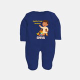  Ayudha Puja Rockstar Celebration Full Body Suit - NAVY BLUE - New Born (Chest 7.5")