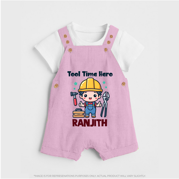  Tool Time Hero Dungaree - BABY PINK - 0 - 5 Months Old (Chest 18")