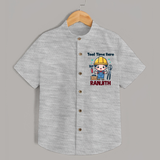 Tool Time Hero Shirt | Custom Baby Shirt for Festival and Fun - GREY - 0 - 6 Months Old (Chest 23")