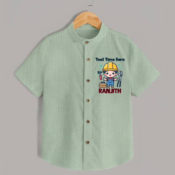  Tool Time Hero Shirt - MINT GREEN - 0 - 6 Months Old (Chest 23")