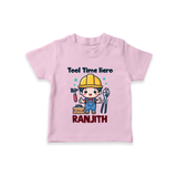  Tool Time Hero T shirt - BABY PINK - 0-5 Months Old (Chest 17")