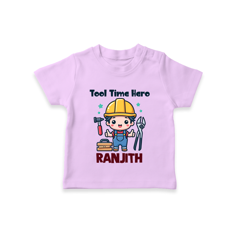 Tool Time Hero Tshirt | Custom Baby Tshirt for Festival and Fun - LILAC - 0-5 Months Old (Chest 17")