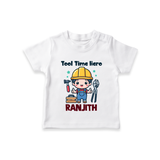 Tool Time Hero Tshirt | Custom Baby Tshirt for Festival and Fun - WHITE - 0-5 Months Old (Chest 17")