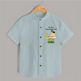 Our Little Vidyarambham Star Shirt | Personalized Baby Shirt for Learning and Celebration - ARCTIC BLUE - 0 - 6 Months Old (Chest 23")
