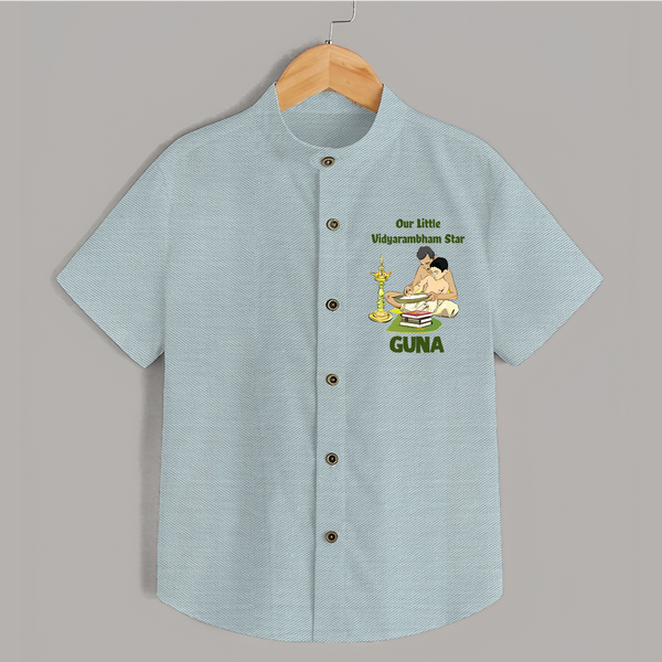  Little Vidyarambham Star Shirt - ARCTIC BLUE - 0 - 6 Months Old (Chest 23")