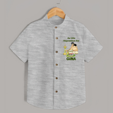  Little Vidyarambham Star Shirt - GREY - 0 - 6 Months Old (Chest 23")