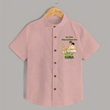 Our Little Vidyarambham Star Shirt | Personalized Baby Shirt for Learning and Celebration - PEACH - 0 - 6 Months Old (Chest 23")