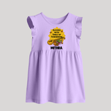 Blessed With Tools of Tomorrow Baby Frock | Custom Baby Frock for Ayudha Puja - LILAC - 0 - 3 Months Old (Chest 17")