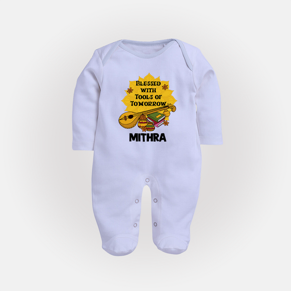  Blessed With Tools Of Tomorrow Full Body Suit - BABY BLUE - New Born (Chest 7.5")