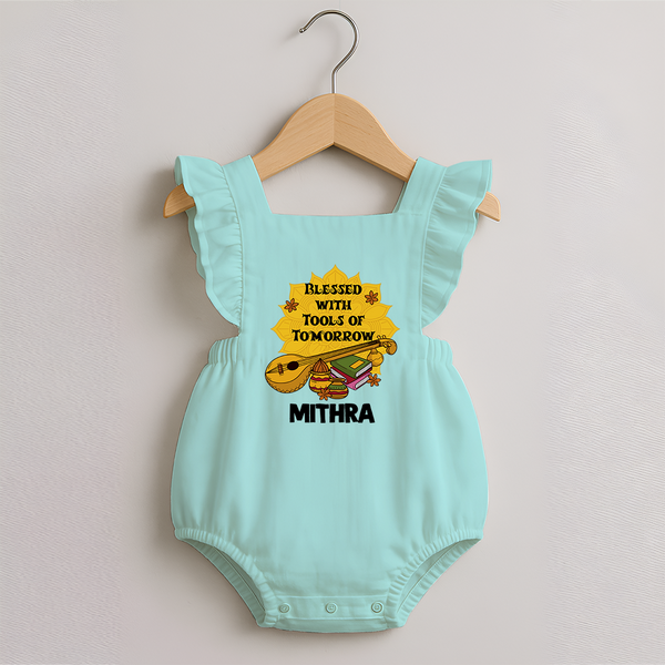  Blessed With Tools Of Tomorrow Romper Frock - MINT GREEN - 0 - 3 Months Old (Chest 19")