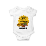  Blessed With Tools Of Tomorrow Romper - WHITE - New Born (Chest 14")