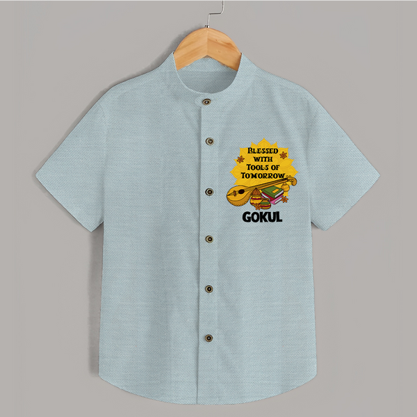  Blessed With Tools Of Tomorrow Shirt - ARCTIC BLUE - 0 - 6 Months Old (Chest 23")