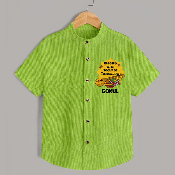  Blessed With Tools Of Tomorrow Shirt - LIME GREEN - 0 - 6 Months Old (Chest 23")