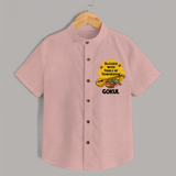 Blessed With Tools of Tomorrow Shirt | Custom Baby Shirt for Ayudha Puja - PEACH - 0 - 6 Months Old (Chest 23")