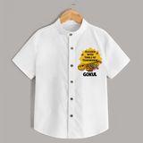 Blessed With Tools of Tomorrow Shirt | Custom Baby Shirt for Ayudha Puja - WHITE - 0 - 6 Months Old (Chest 23")