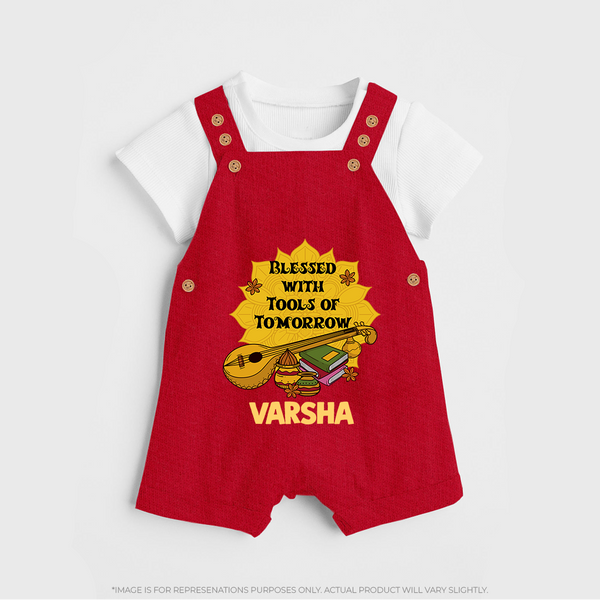  Blessed With Tools Of Tomorrow Dungaree - RED - 0 - 5 Months Old (Chest 18")